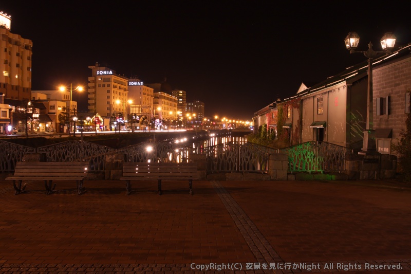 小樽運河 北海道小樽市の夜景 - 夜景を見に行かNight