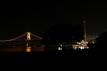 瀬戸大橋のライトアップ