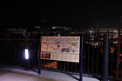 展望マップと稲佐山方面の夜景