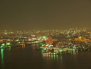 大阪府咲洲庁舎展望台からの夜景