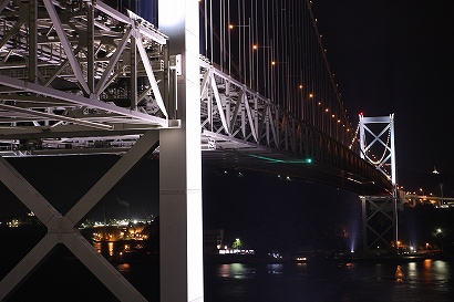 関門橋のライトアップ